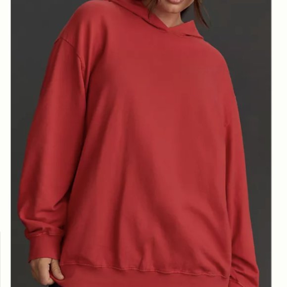 Brand New T.La Red Oversized Hooded Sweatshirt - Picture 6 of 8